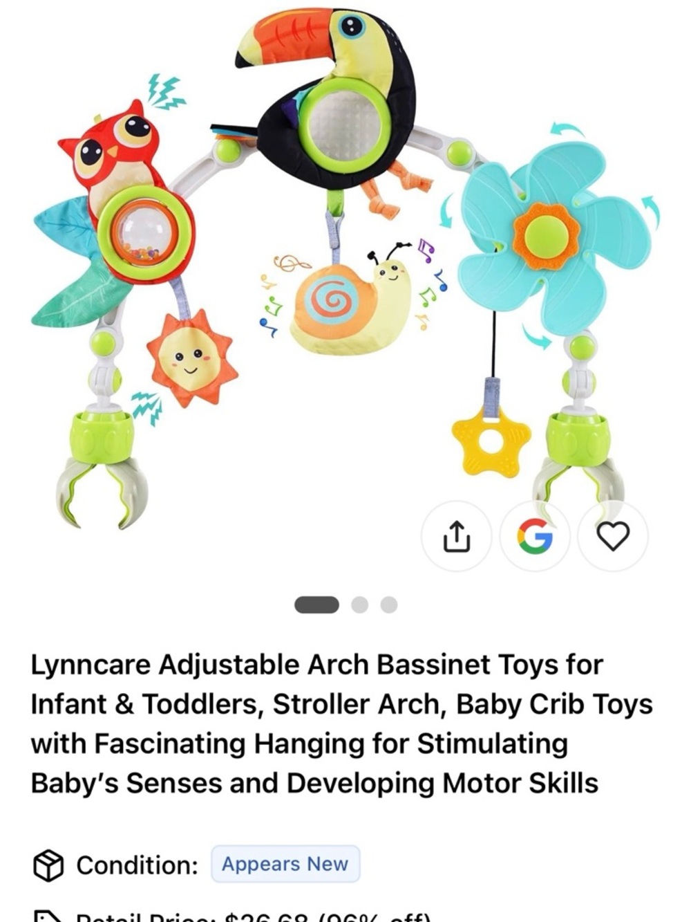 Adjustable Baby Activity Arch - Multicolor